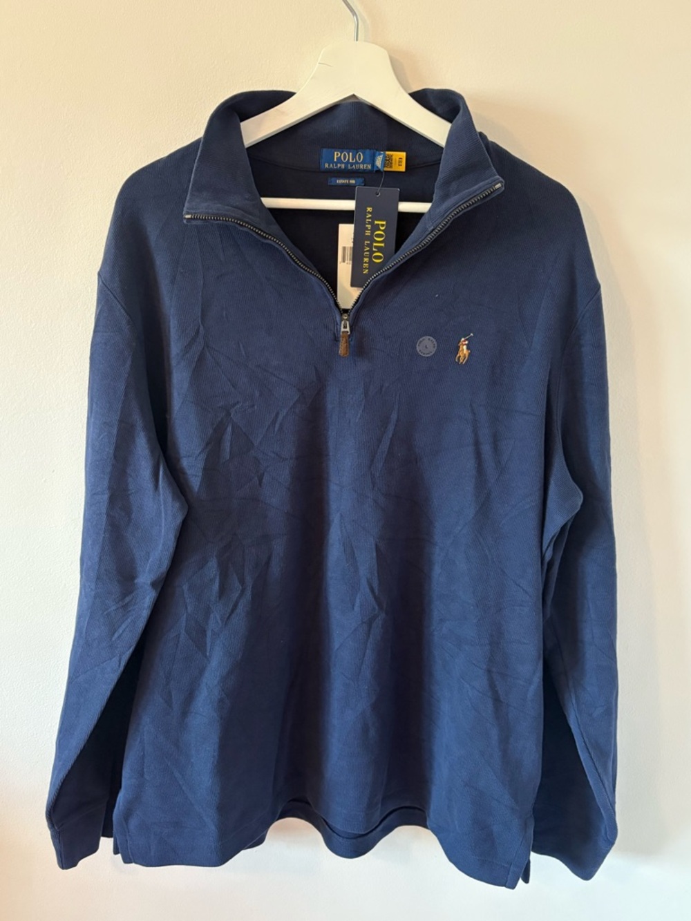 Polo by Ralph Lauren Navy Blue Quarter-Zip Sweater